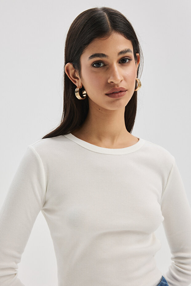 Uzun Kollu Basic Tişört - 3