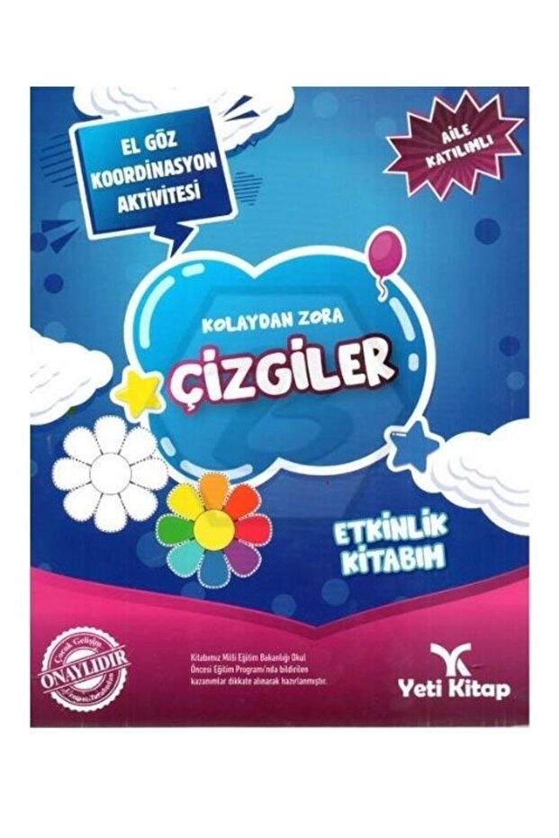 Yeti Yay - Kolaydan Zora Etkinlik Kitabım Çizgiler Kitabı