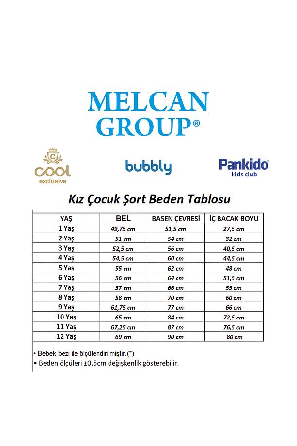 Kız Çocuk %100 Pamuk Kot Şort - 3