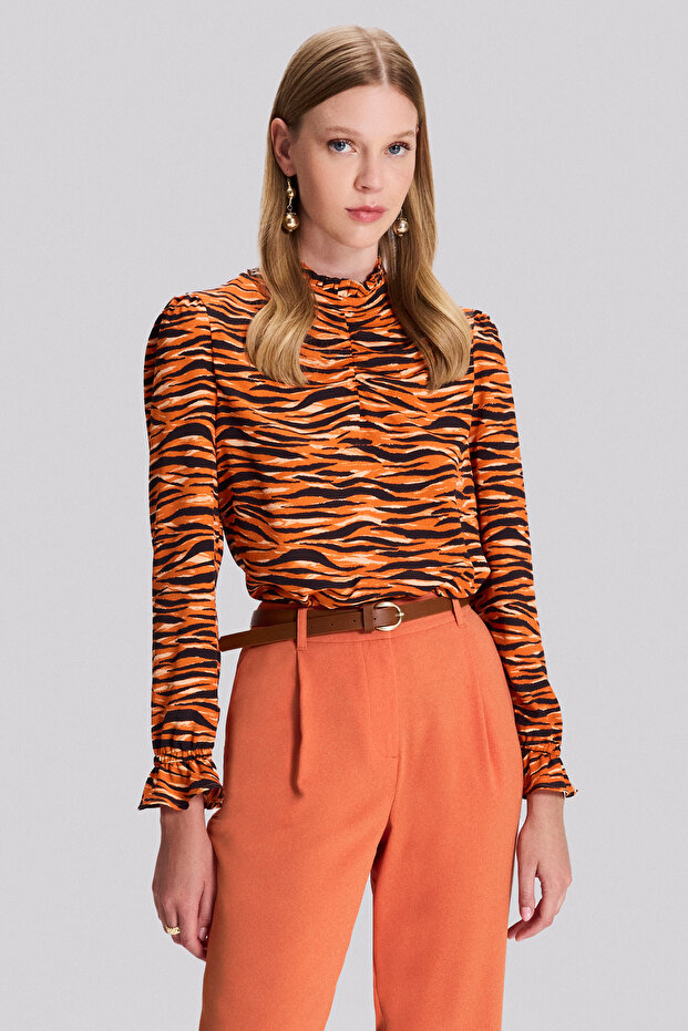 Fırfır Detaylı Bluz - 2