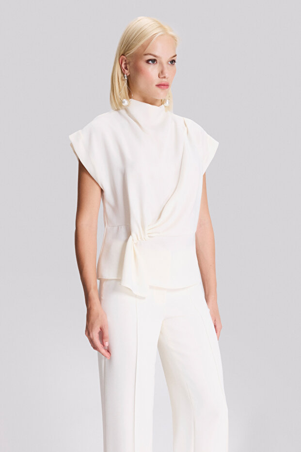 Degaje Yaka Kolsuz Bluz - 3