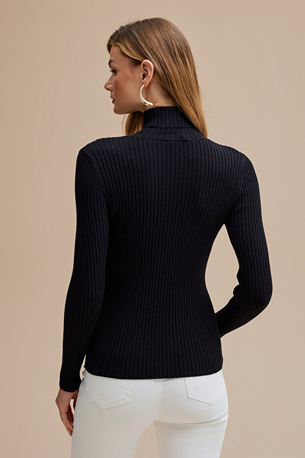 Balıkçı Yaka Triko Kazak - 4