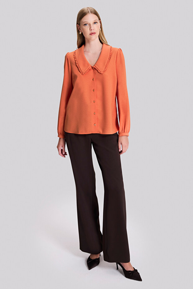 Yaka Detaylı Bluz - 2