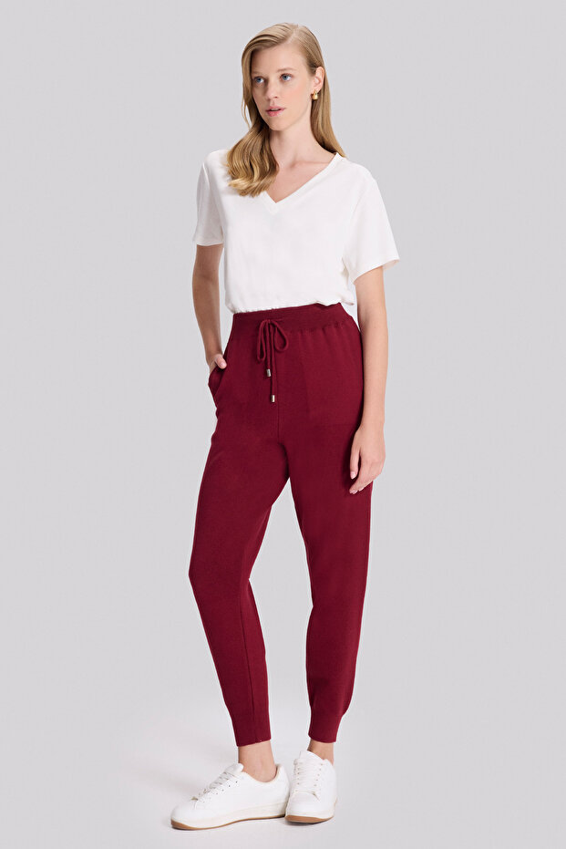 Paçası Lastikli Triko Pantolon - 3