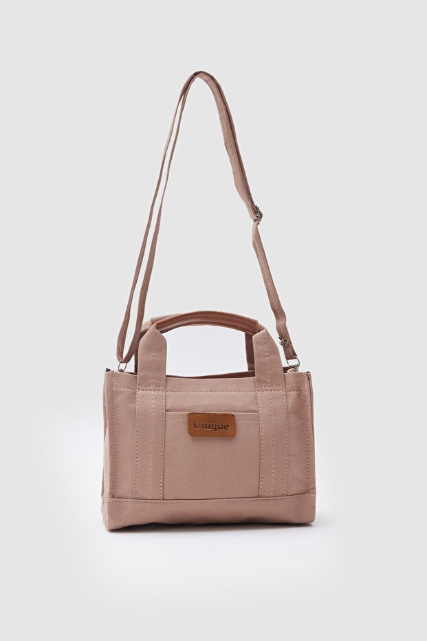 Mink K6 - Casual Women's Shoulder Bag with Front Pocket Detail and Adjustable Strap