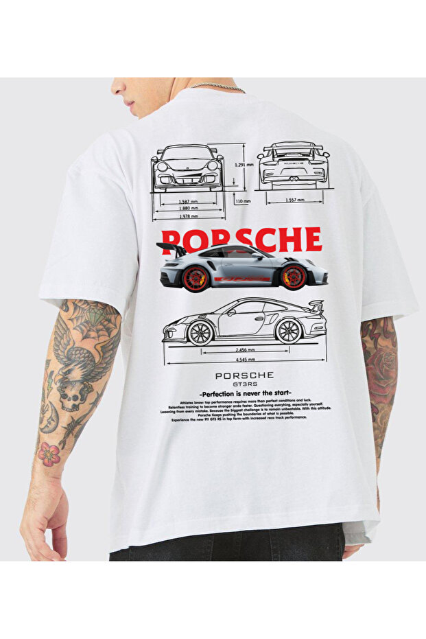 Vek Oversize Car Printed Tshirt Prsch
