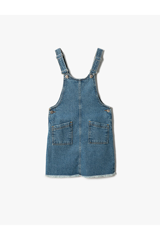 Cotton Salopet Dress with Metal Buckle and Adjustable Strap