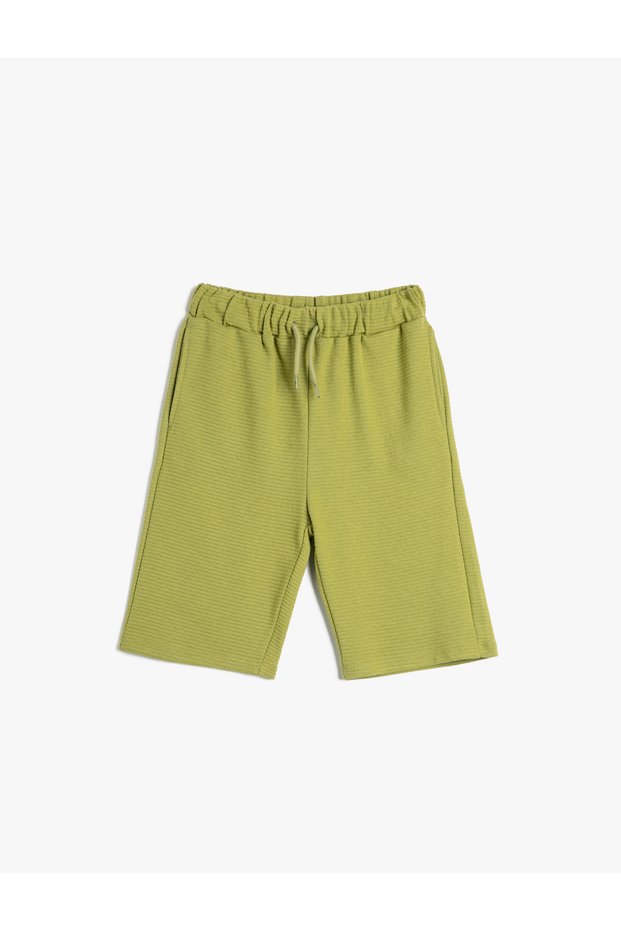 Shorts Tie Waist Basic Pocket Cotton