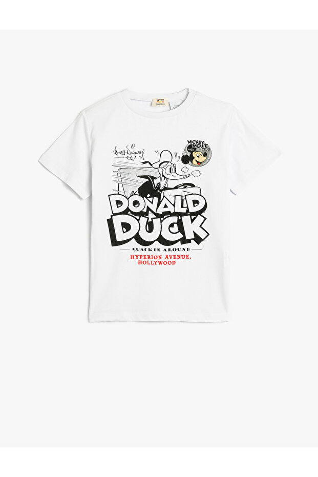 Donald Duck T-Shirt Licensed Short Sleeve Crew Neck Cotton