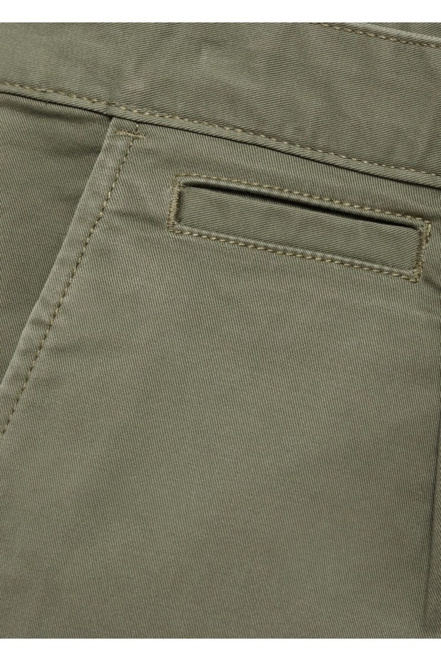 Regular kesim pilili pamuklu pantolon - 8