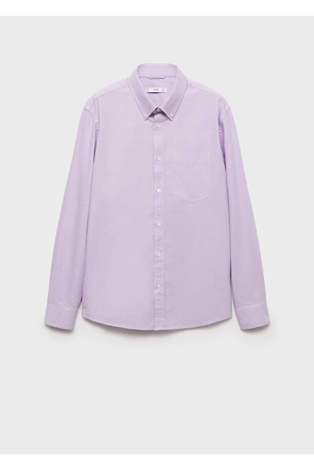 Regular fit pamuklu Oxford gömlek - 3