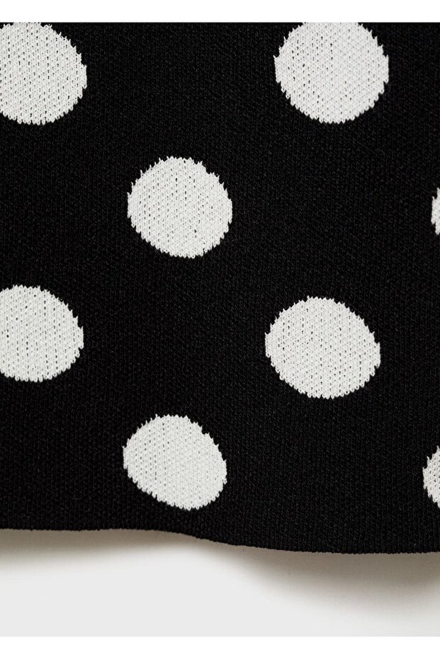 Puantiyeli triko bluz - 7