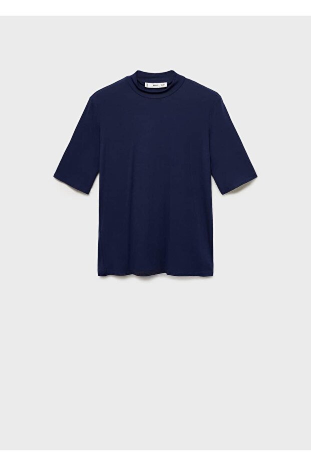 Kısa Kollu Triko Tişört - 3