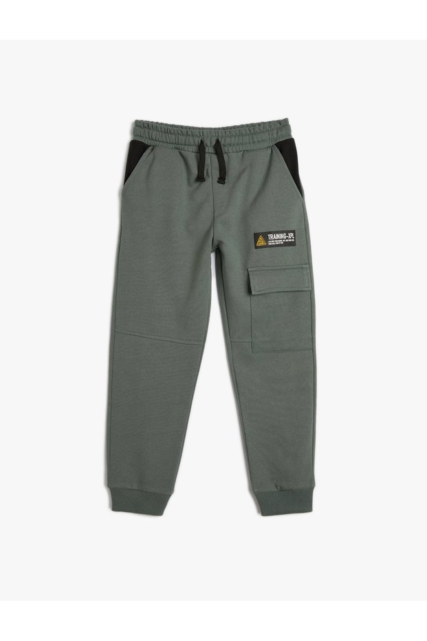 Printed Jogger Sweatpants with Tie Waist and Pockets