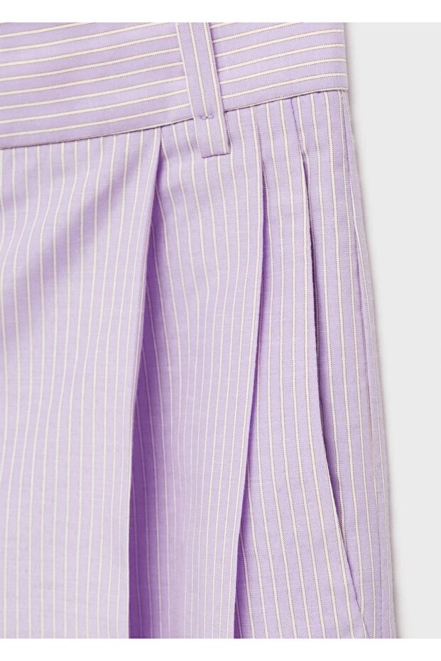 بنطال واسع الساق مخطط - 5