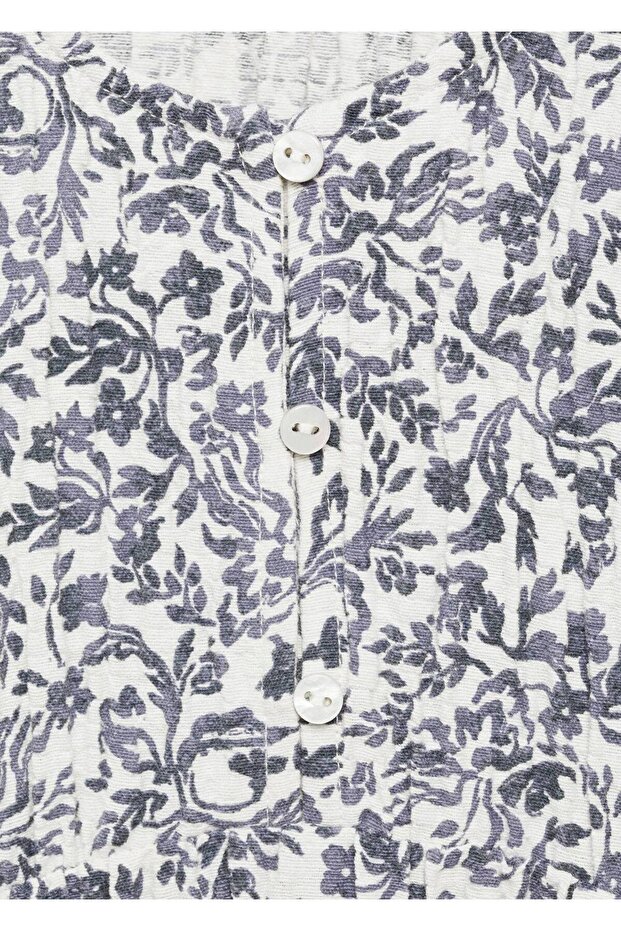 Çiçekli pilili elbise - 5