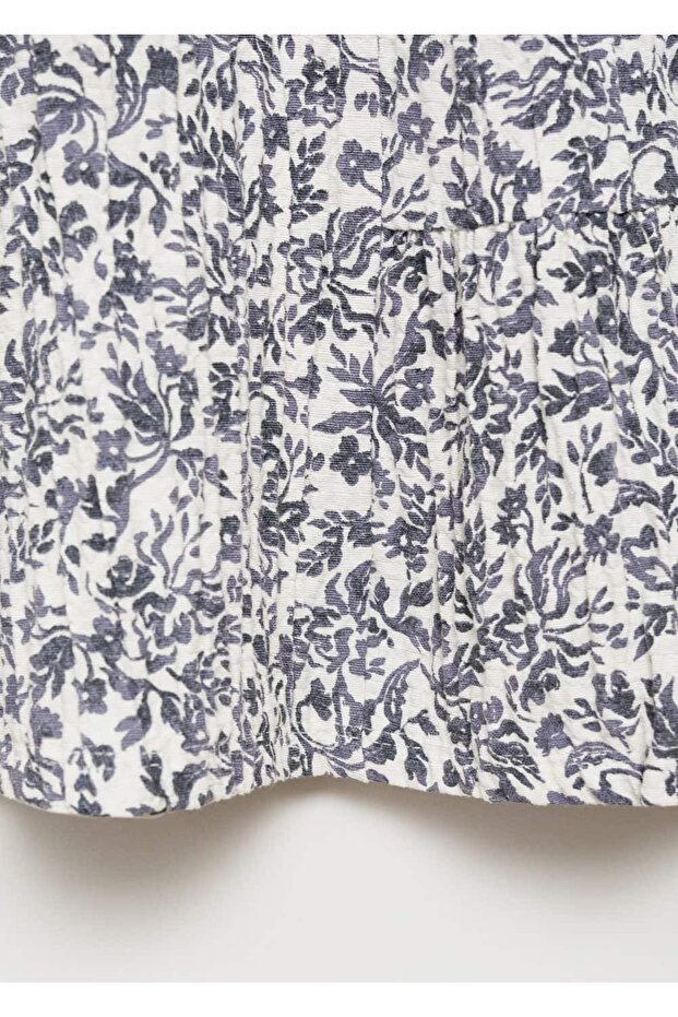 Çiçekli pilili elbise - 7