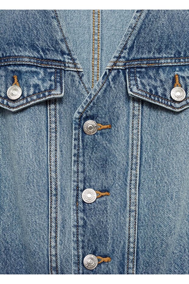 Uzun denim tulum - 7