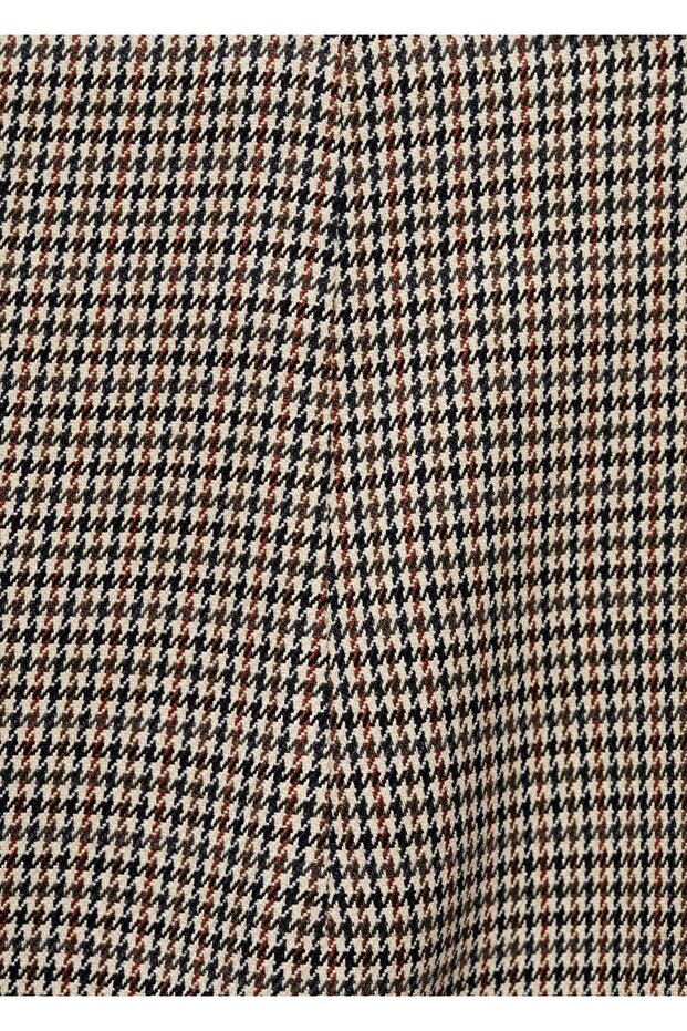 Kazayağı desenli mini etek - 7