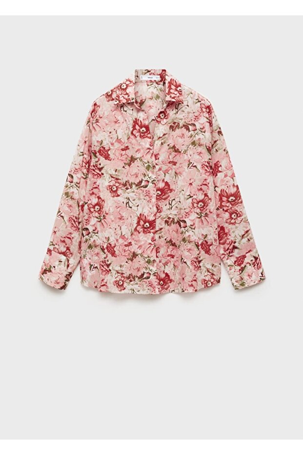 Desenli pamuklu gömlek - 3