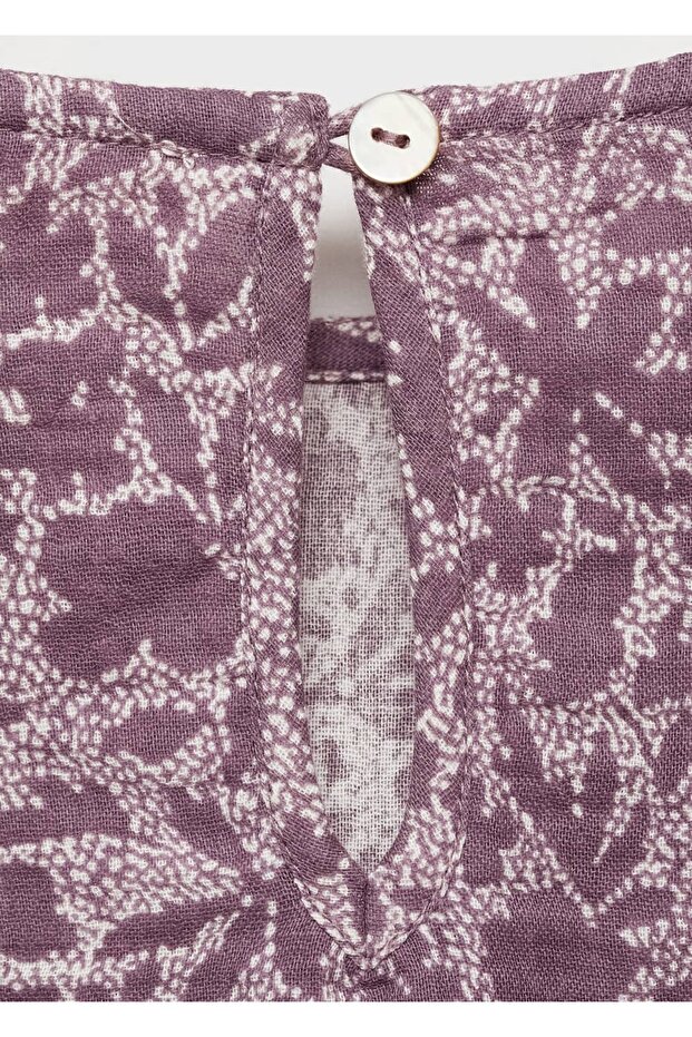 Çiçek desenli bluz - 7