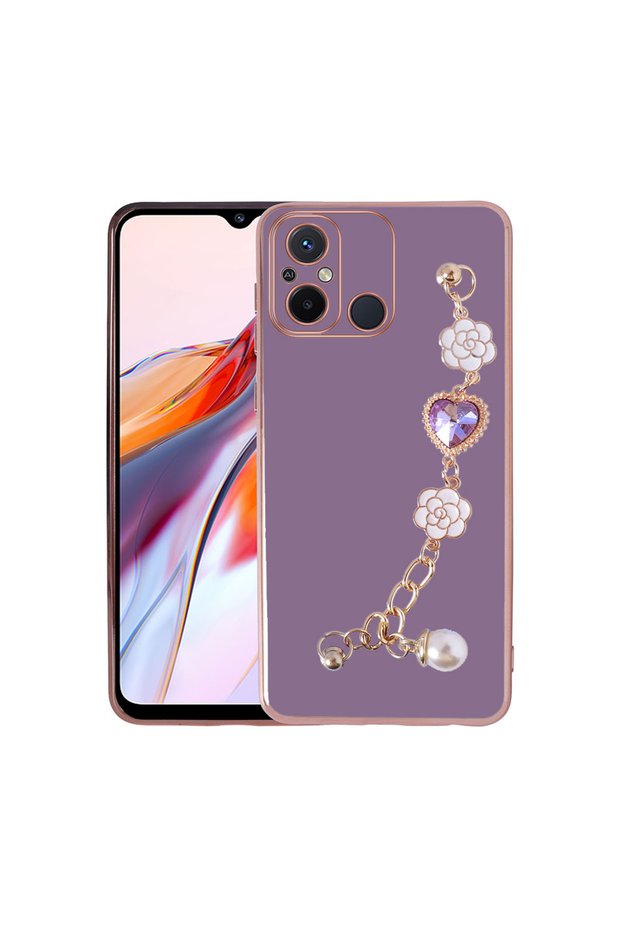 Compatible Case for Redmi 12C Mobile Phone Taka Silicone Cover with Hand Grip Camera Protection