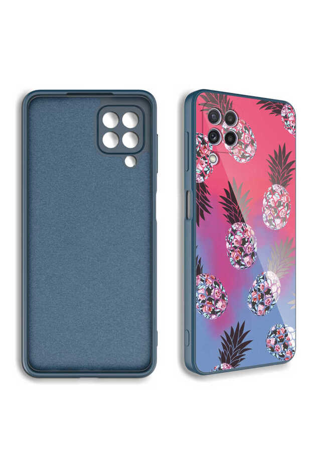 حافظة لهاتف Galaxy A12 مع غطاء حماية للكاميرا من السيليكون الصلب Zore Epoxy - NO1 - 3