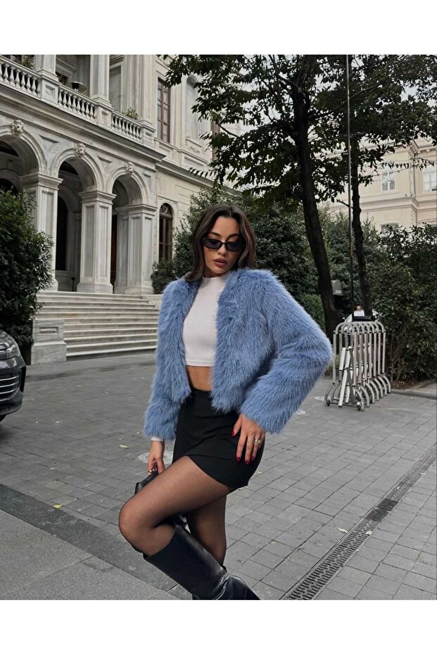 Yakasiz Ithal Kaliteli Kürk - 3