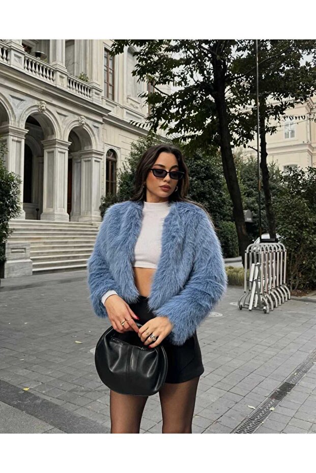 Yakasiz Ithal Kaliteli Kürk - 1