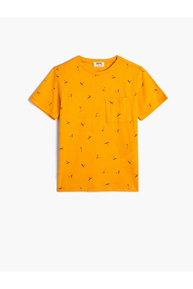 T-Shirt Short Sleeve Scooter Graphic Printed Crew Neck Cotton