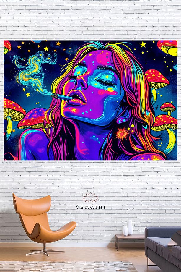 Kaliteli Kumaş , Canlı Renkler Duvar Örtüsü Duvar Halısı Wall Tapestry - 1