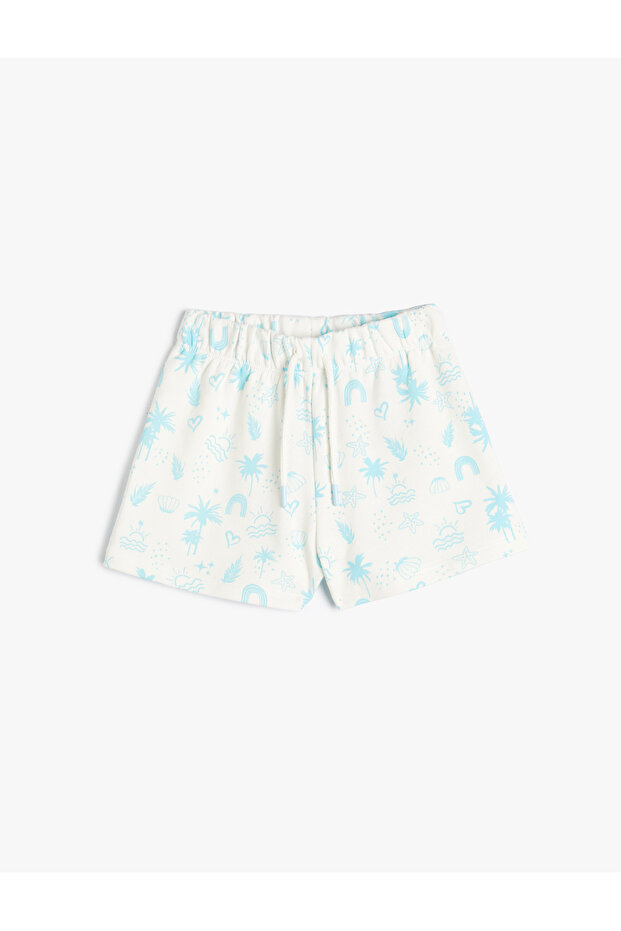 Shorts Print Detailed Tie Waist