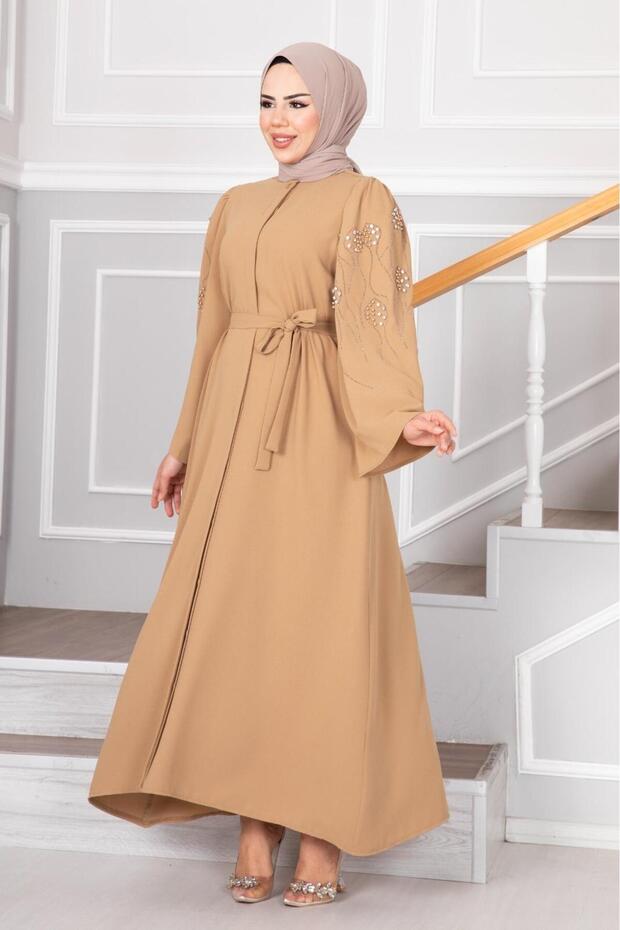 Hijab Ferace Zehra - Camel - 3