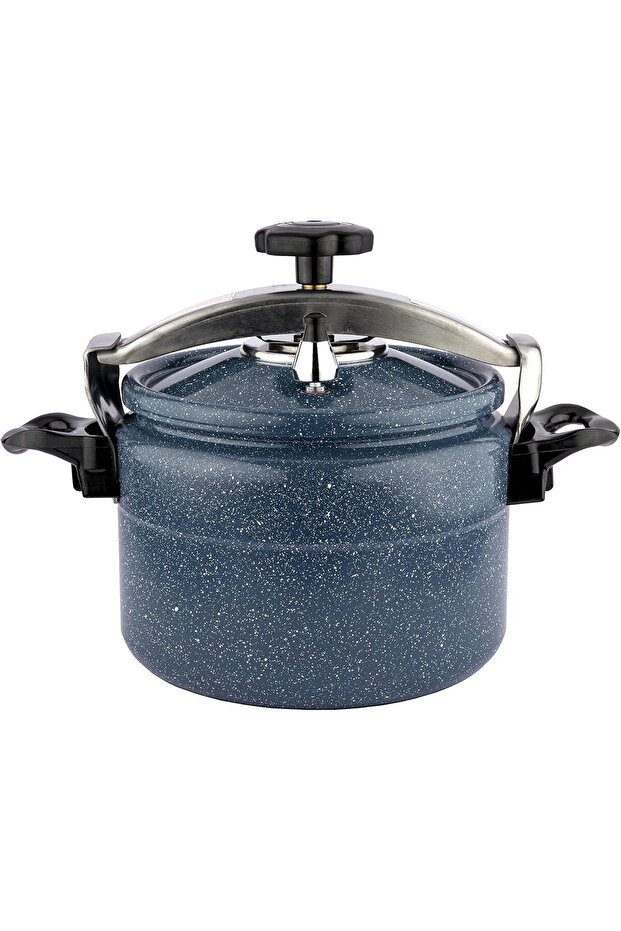 طنجرة ضغط من الجرانيت والألومنيوم سعة 9 لتر باللون الأزرق - 1