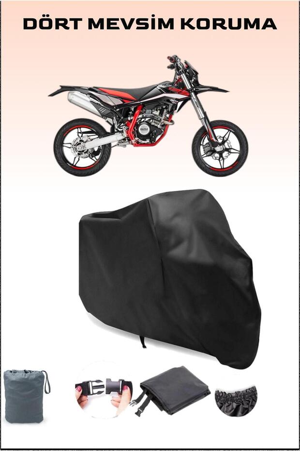 Black Beta Rr 4t 125 Motard Rear Bag Compatible Motorcycle Tarpaulin Waterproof Durable Fabric