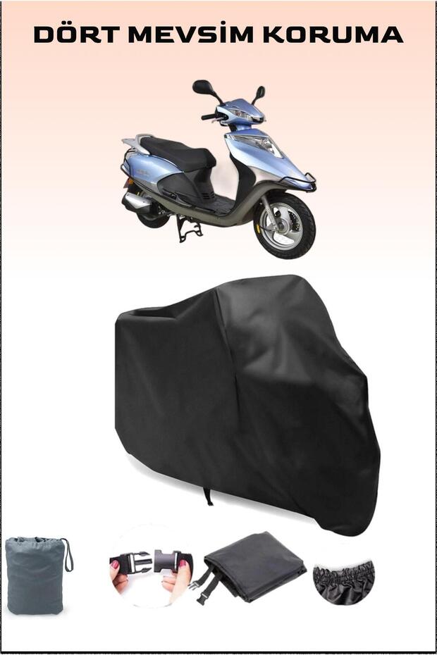 Black Arora Ar 100-7 Special Alfa Compatible Motorcycle Tarpaulin, Motor Cover