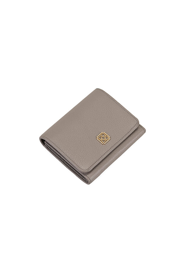 Heleno Gri Kadın Deri Cüzdan - 1