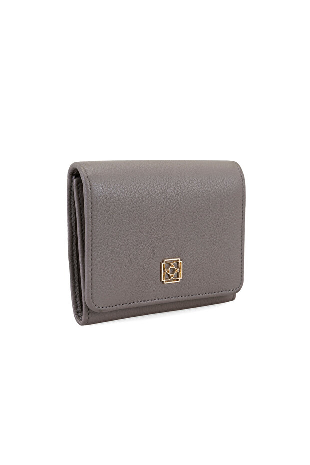 Heleno Gri Kadın Deri Cüzdan - 2