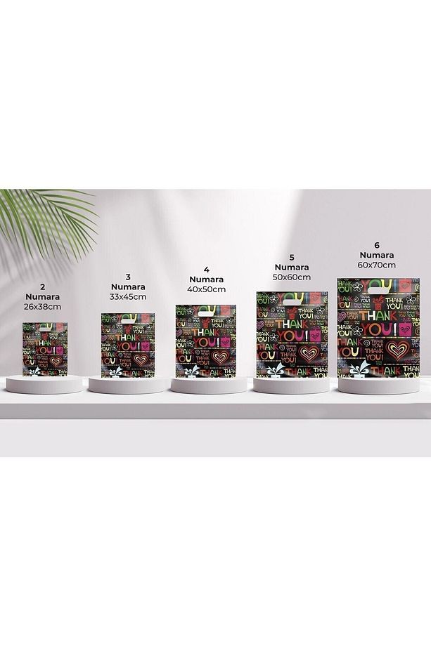 Takviyeli Renkli Mağaza Poşeti No:4 40x50cm 50 Adet Ayakkabı Poşet - 7