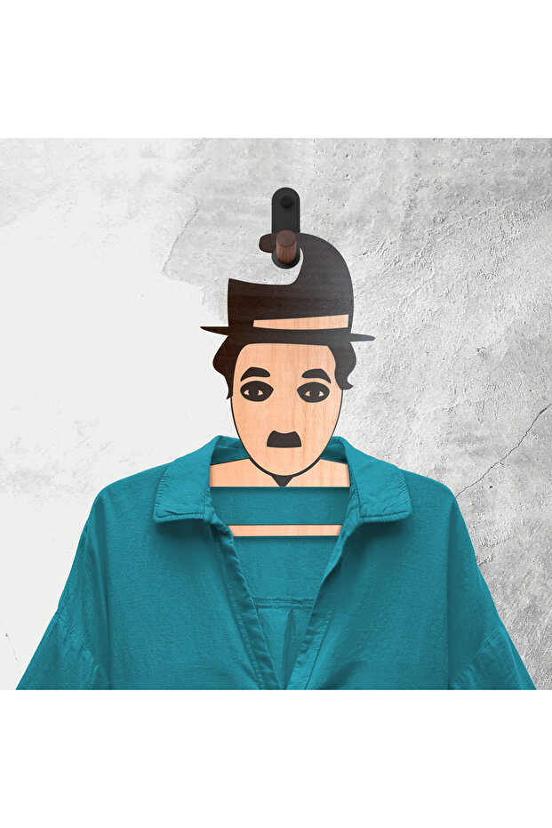 C Chaplin Digitally Printed Boutique Wooden Clothes Hangers 5 Pieces