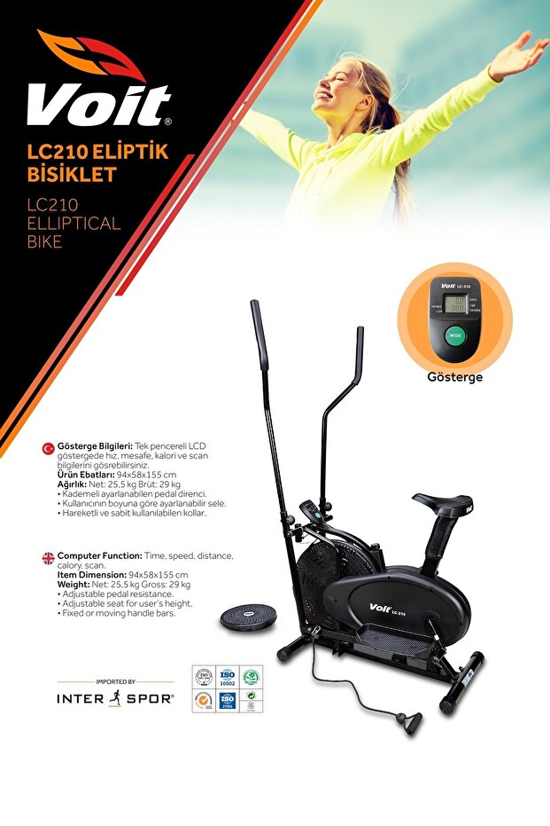Lc210n Eliptik Bisiklet Orbitroller Orbitrack - 6