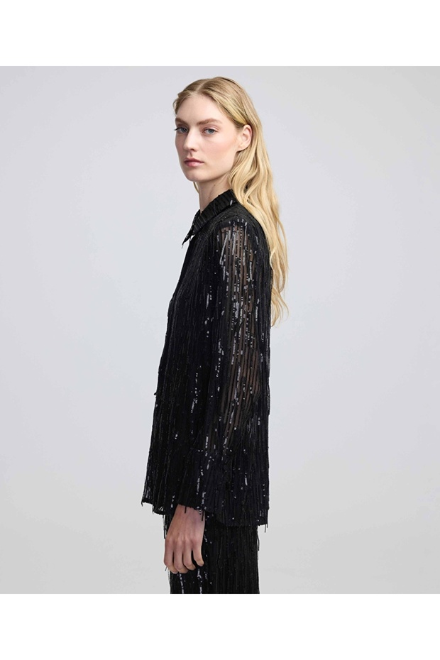 Payet işlemeli gömlek - 5