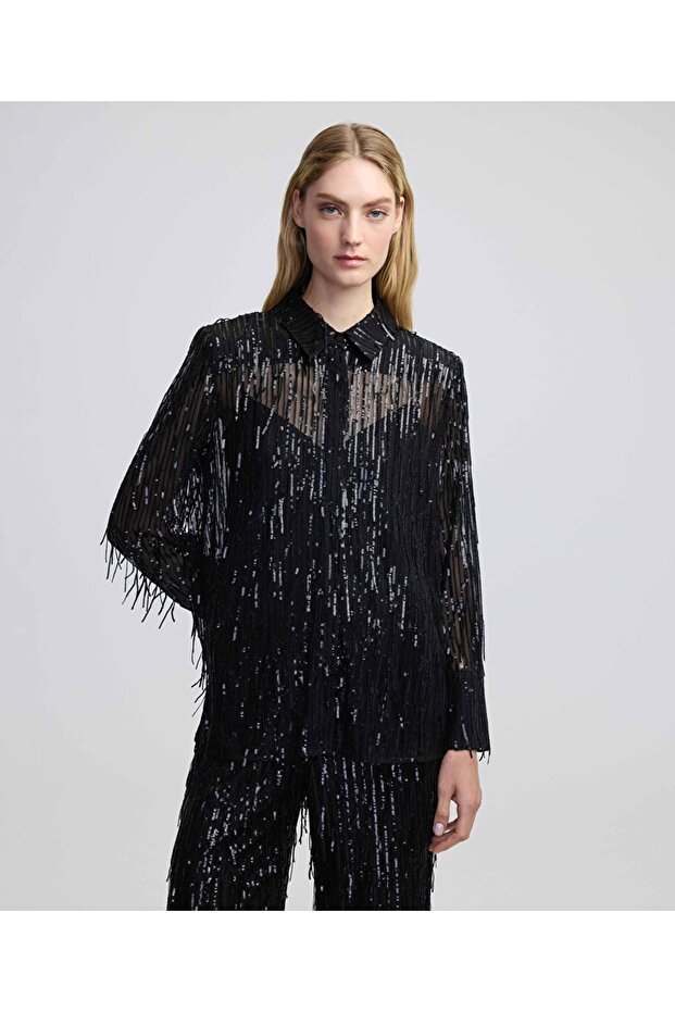 Payet işlemeli gömlek - 2