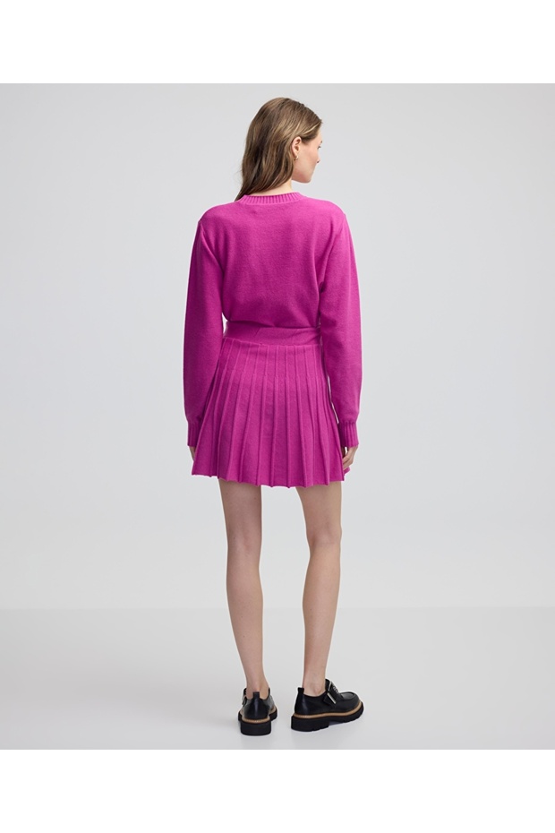 Dokulu mini etek - 5