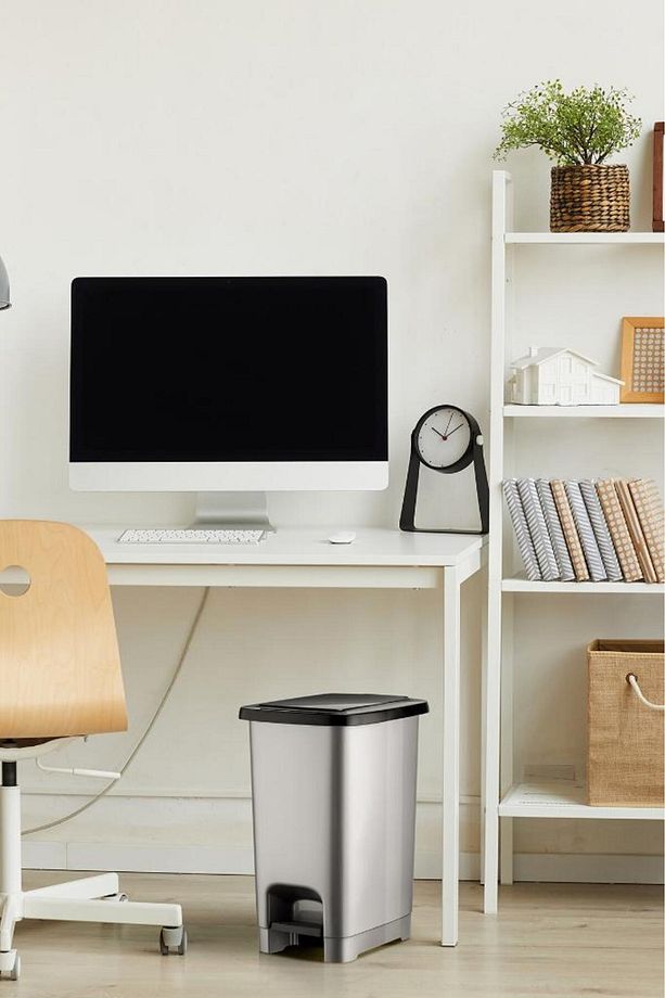 10Lt Tidy Slim Pedallı Çöp Kovası Antrasit - 2