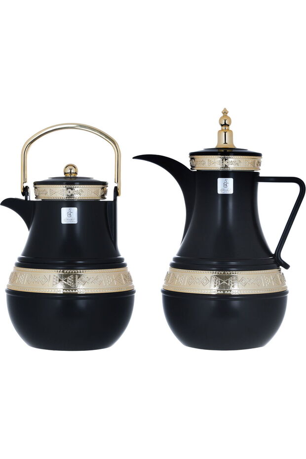 I Hope For A Two-Piece Black And Gold Thermos Set
