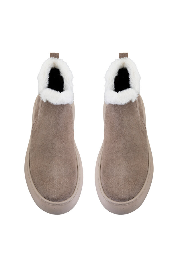 Jessia Bej Kadın Süet Bot - 4