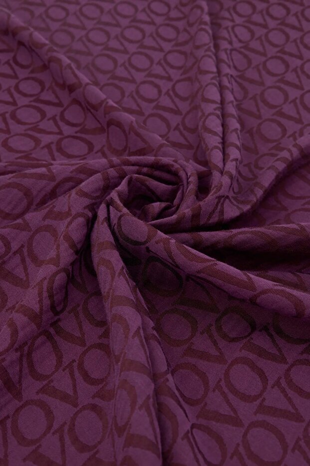 Alia Jacquard Scarf-2 Plum