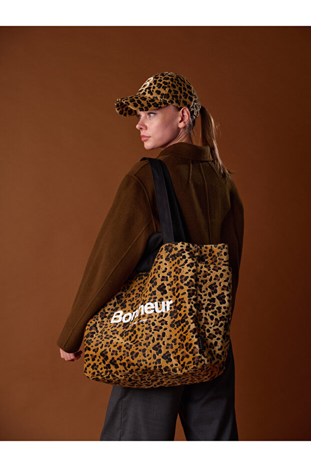 ن ° 4 حقيبة قماش بنقشة الفهد - 3