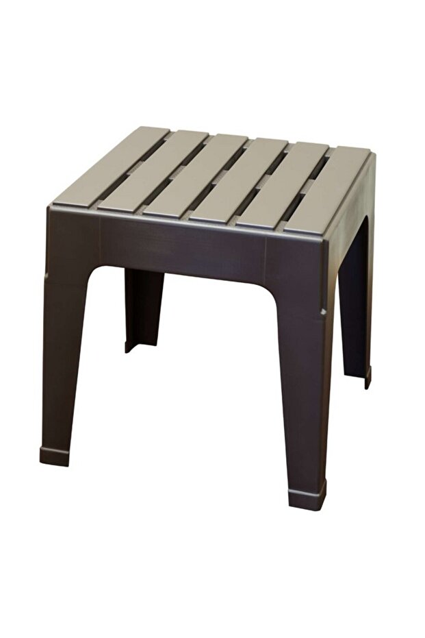 Weather Resistant Square Shaped Resin Stackable Side Table - 1